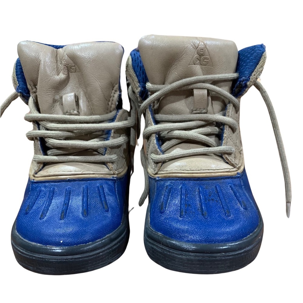 Nike Woodside 2 High (TD) Toddler's Boots Blue-Khaki-Anthracite sz 8c